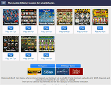 Tablet Screenshot of 5centcasino.com